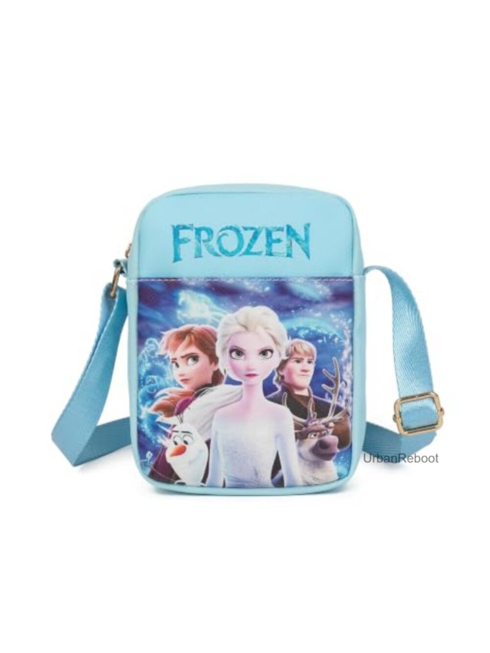Frozen Cartoon Crossbody Mini Bag PU Zipper Shoulder Purse for Girls